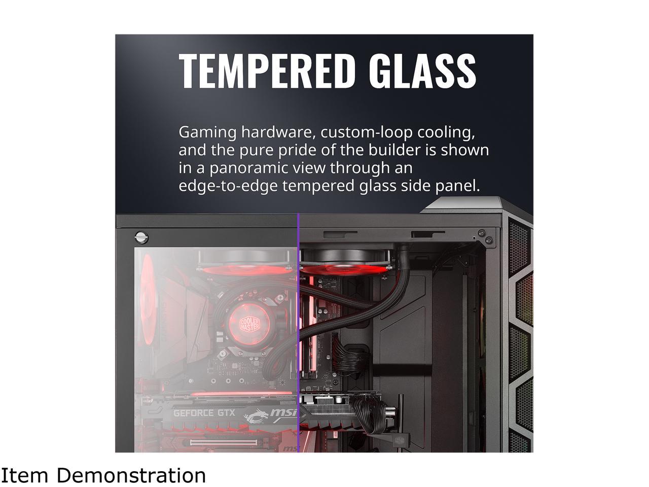 Cooler Master Mastercase H500 Argb Airflow Atx Mid-Tower With Mesh & Transparent Front Panel Option