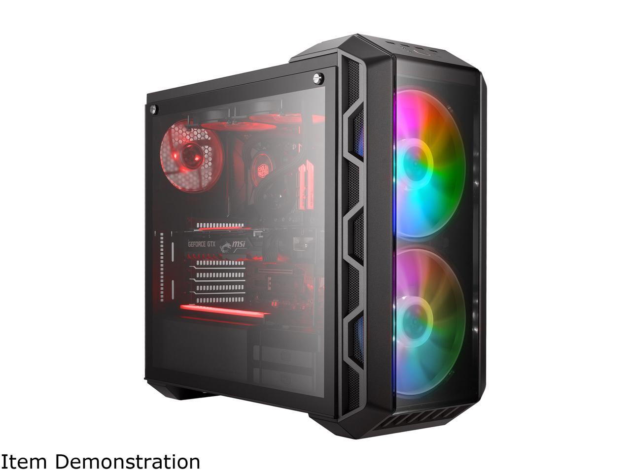 Cooler Master Mastercase H500 Argb Airflow Atx Mid-Tower With Mesh & Transparent Front Panel Option