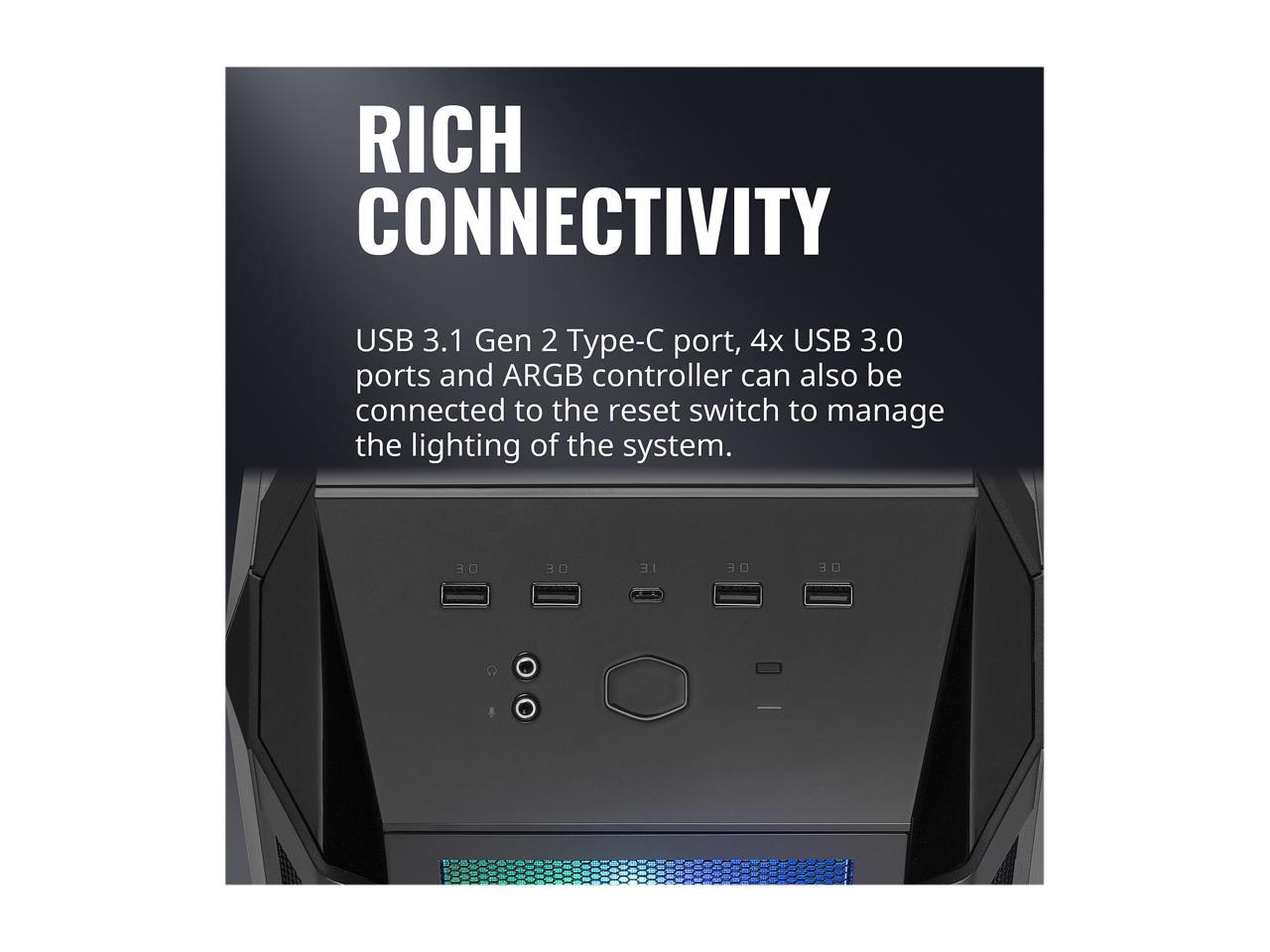 Cooler Master Mastercase H500P Mesh Argb Airflow Atx Mid-Tower