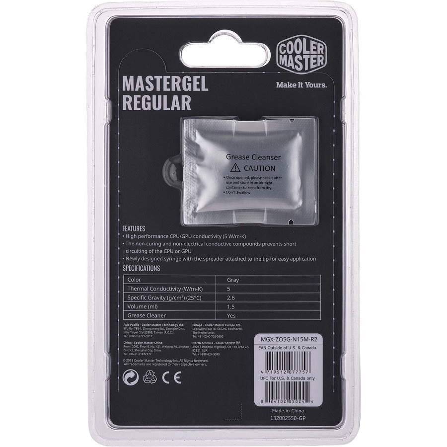 Cooler Master MasterGel Regular High Performance Thermal Grease MGX-ZOSG-N15M-R2