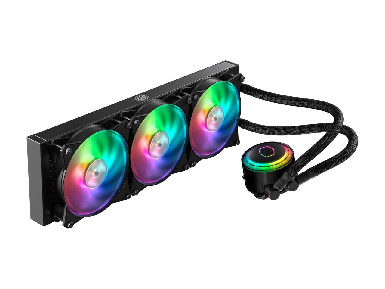 Cooler Master Masterliquid Ml360R Argb Close-Loop Aio Cpu Liquid Cooler, 360 Radiator, Dual