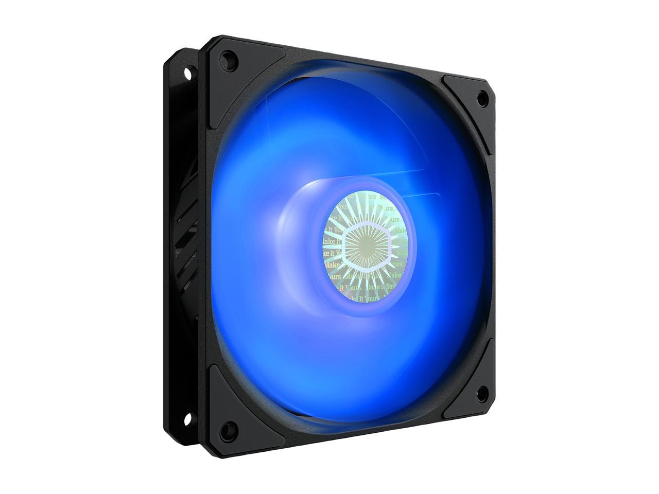 Cooler Master Sickleflow 120 V2 Blue Led Square Frame Fan With Air Balance Curve Blade Design,