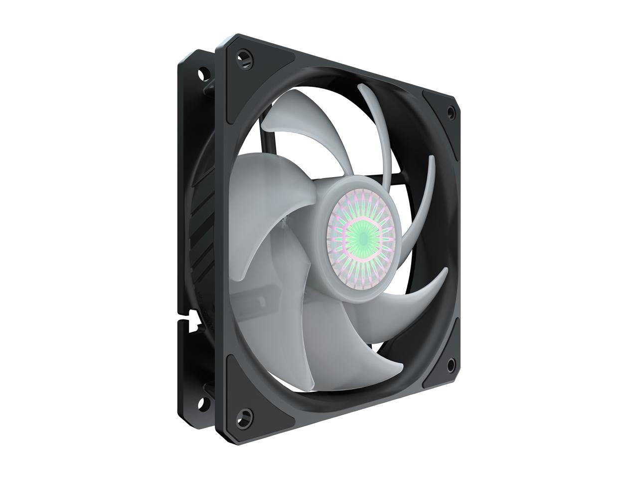 Cooler Master Sickleflow 120 V2 Blue Led Square Frame Fan With Air Balance Curve Blade Design,
