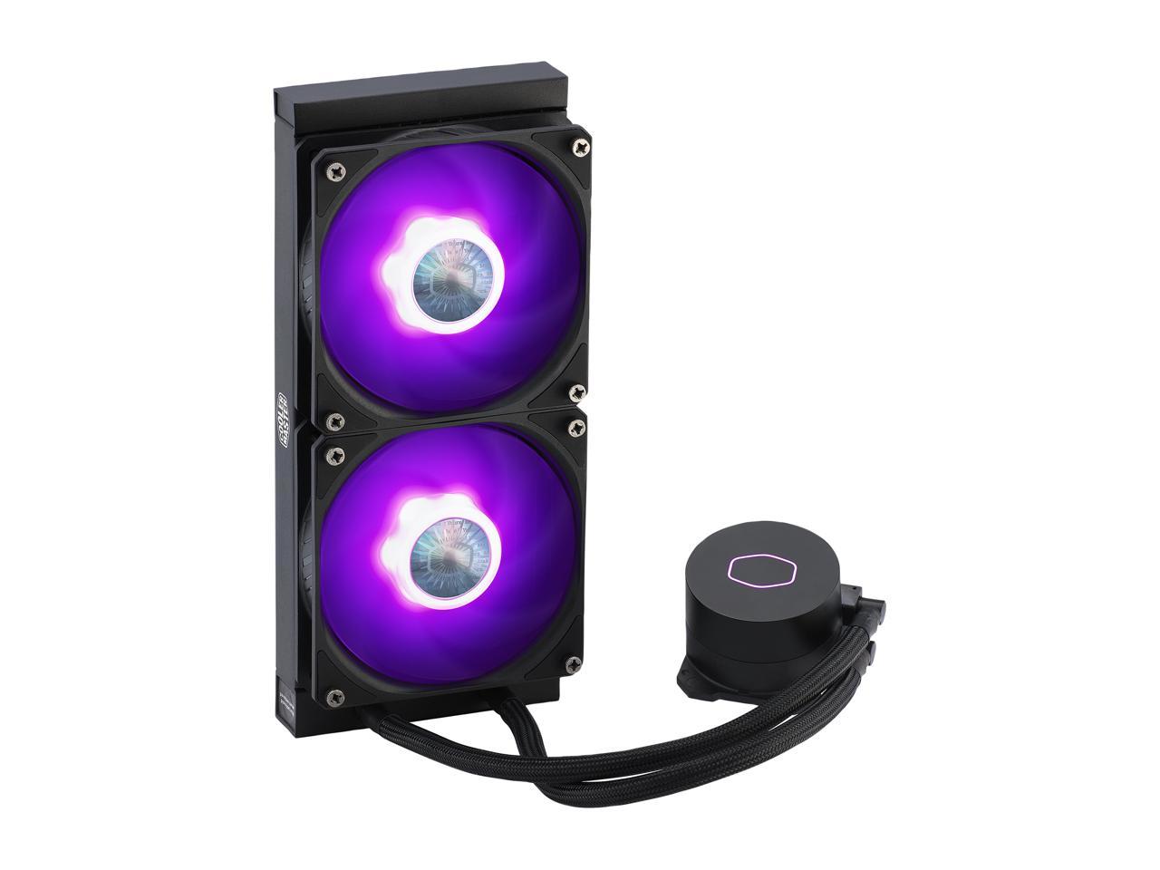 Coolermaster Masterliquid Ml240L Rgb V2, Close-Loop Aio Cpu Liquid Cooler, 240 Radiator, Dual