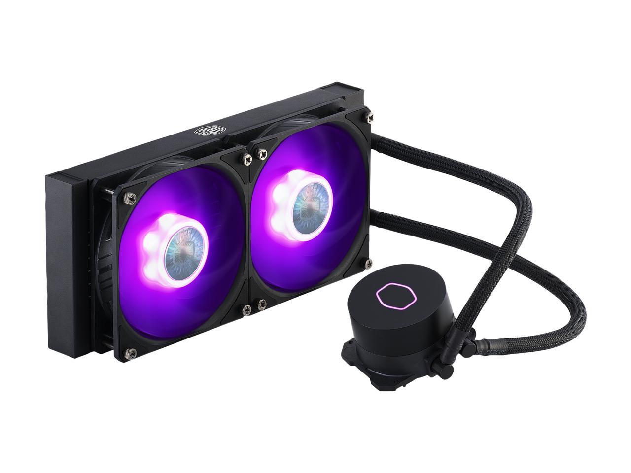 Coolermaster Masterliquid Ml240L Rgb V2, Close-Loop Aio Cpu Liquid Cooler, 240 Radiator, Dual