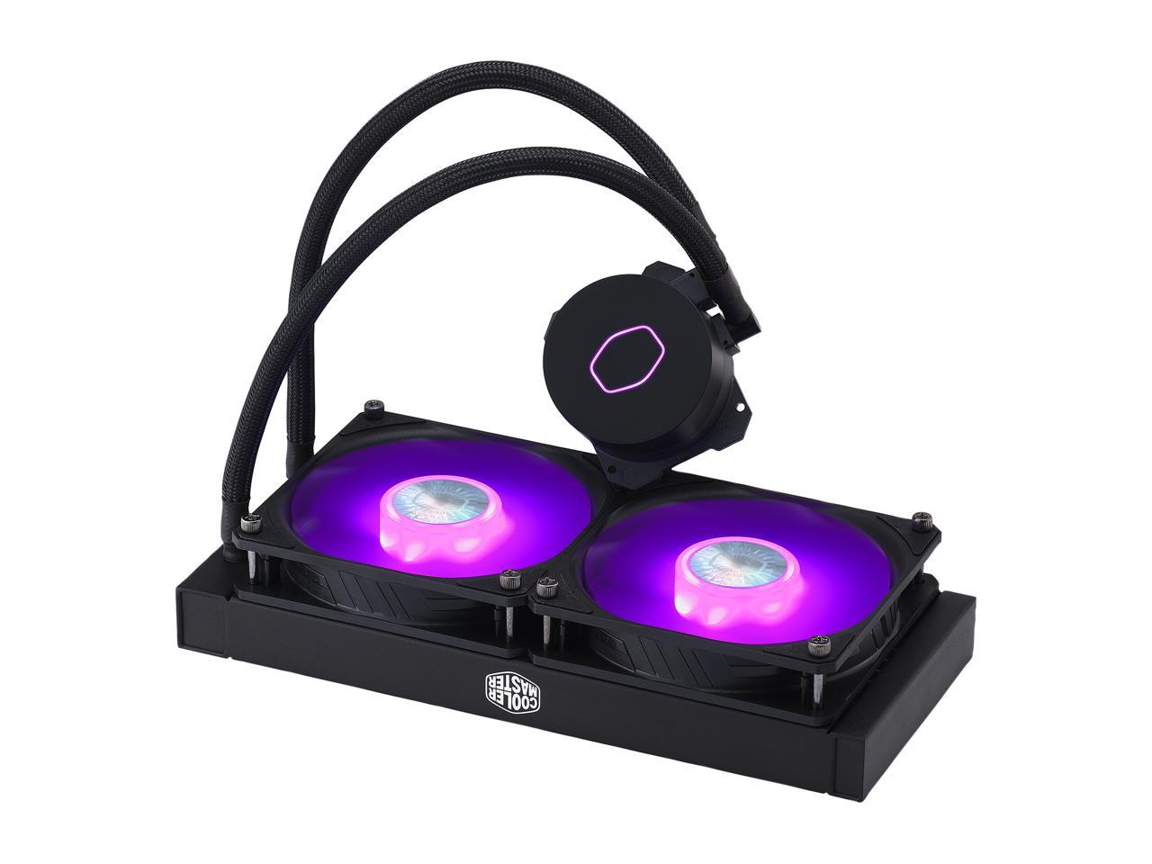 Coolermaster Masterliquid Ml240L Rgb V2, Close-Loop Aio Cpu Liquid Cooler, 240 Radiator, Dual