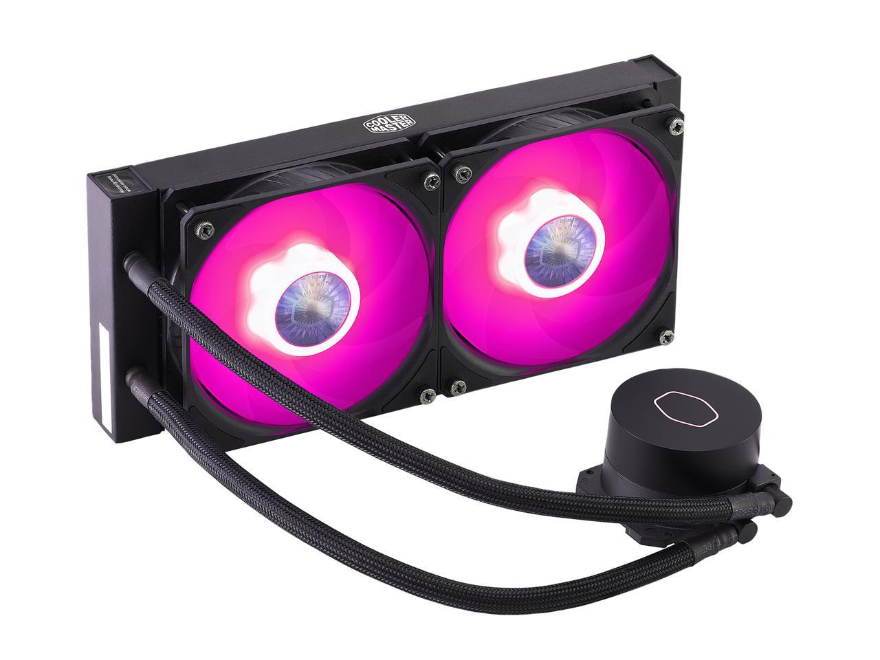 Coolermaster Masterliquid Ml240L Rgb V2, Close-Loop Aio Cpu Liquid Cooler, 240 Radiator, Dual