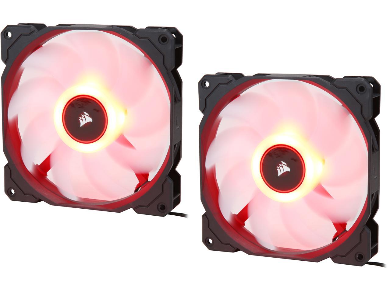 Corsair Af Series Af140 Led (2018) Co-9050089-Ww 140Mm Red Led Case Fan, 2-Pack