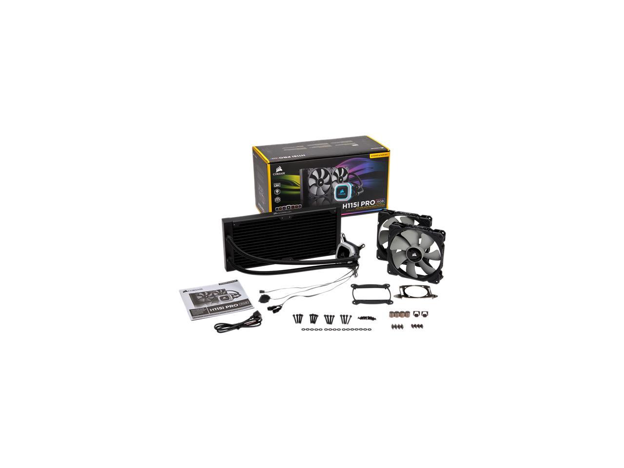 Corsair Hydro Series, H115I Pro Rgb, Cw-9060032-Ww, 280Mm, Dual 140Mm Ml Pwm Fans, Advanced Rgb