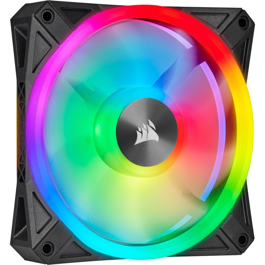 Corsair Ql Series, Icue Ql120 Rgb, 120Mm Rgb Led Fan, Triple Pack With Lighting Node Core, Co-9050098-Ww