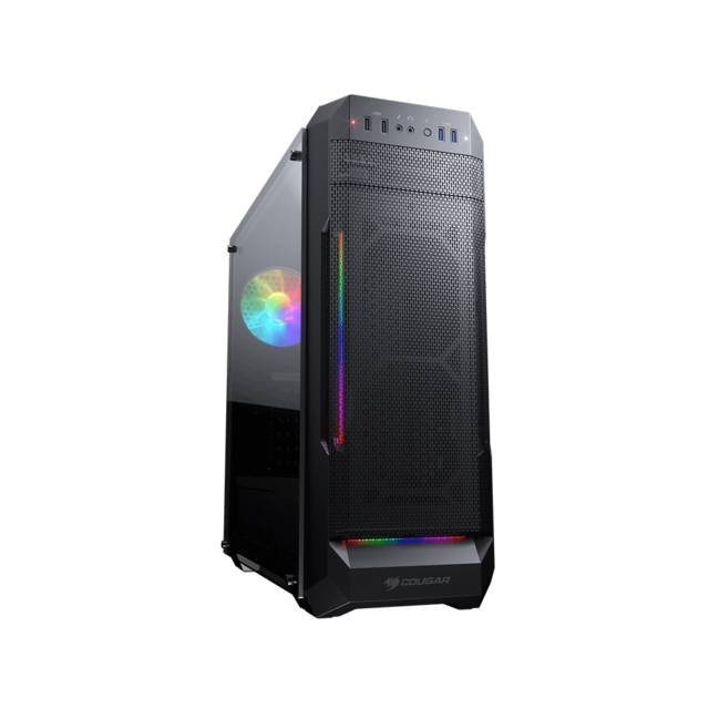 Cougar Mx331 Mesh-G Mid-Tower With Stunning Argb And Crystal Clear Tempered Glass Left Panel