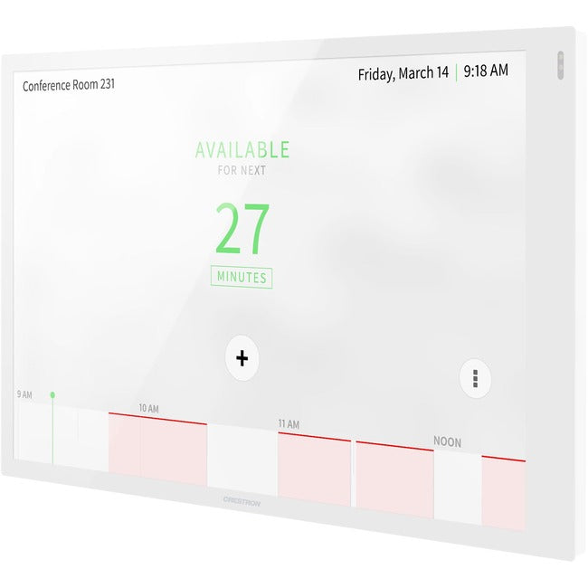 Crestron 10.1 in. Room Scheduling Touch Screen, White Smooth 6511516