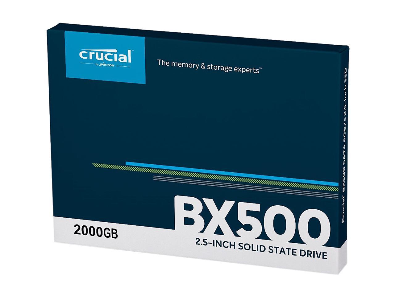 Crucial BX500 2 TB Solid State Drive - 2.5 Internal - SATA (SATA/600)" CT2000BX500SSD1