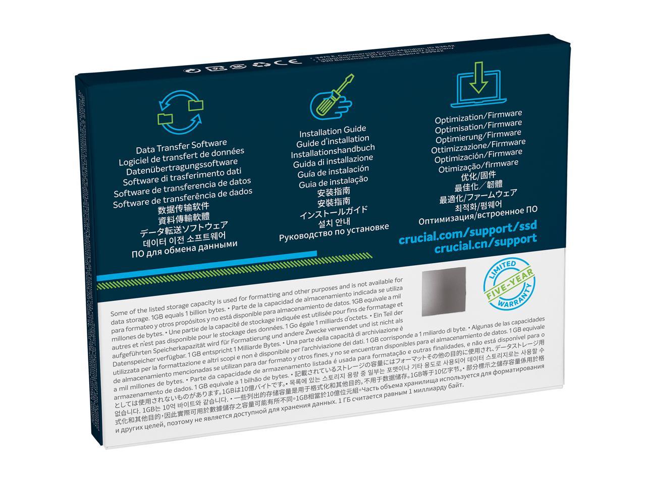 Crucial P5 Plus CT500P5PSSD8 500 GB Solid State Drive - M.2 2280 Internal - PCI Express NVMe (PCI Express NVMe 4.0 x4)