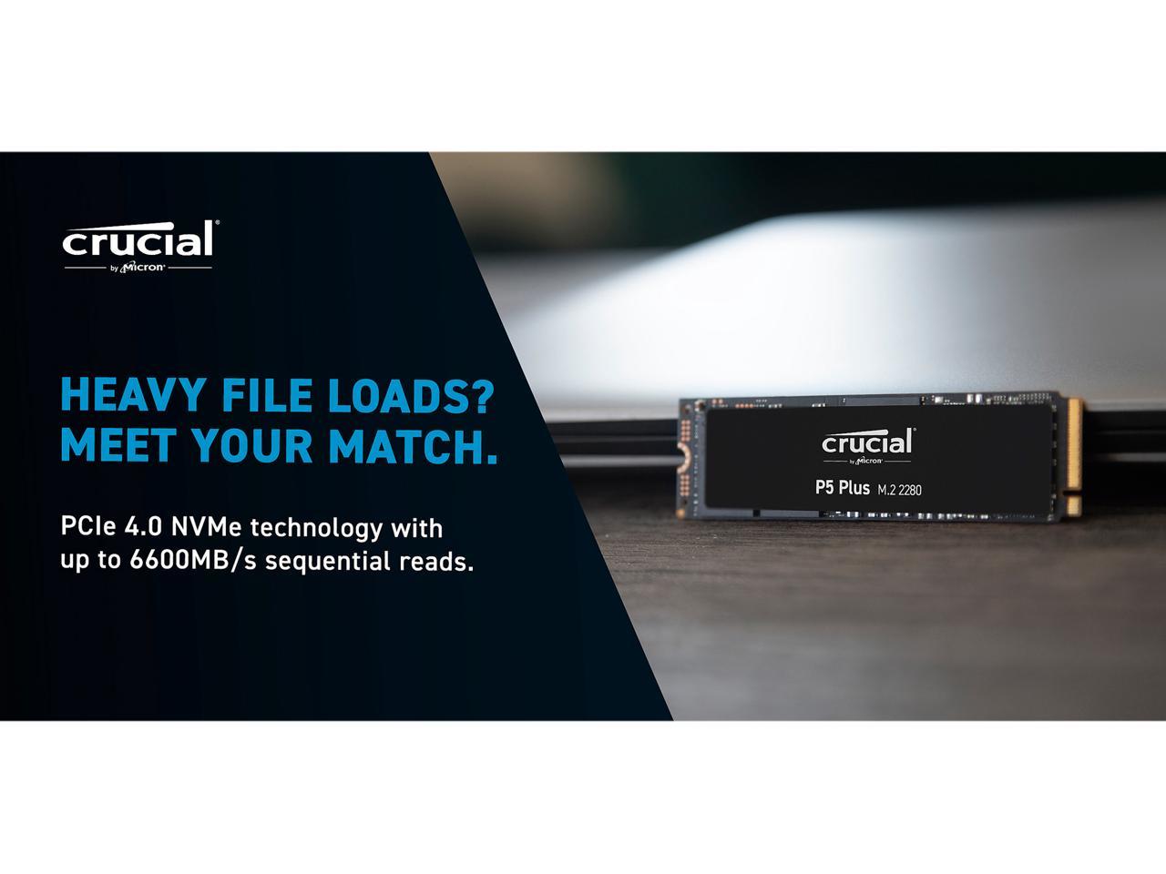 Crucial P5 Plus CT500P5PSSD8 500 GB Solid State Drive - M.2 2280 Internal - PCI Express NVMe (PCI Express NVMe 4.0 x4)