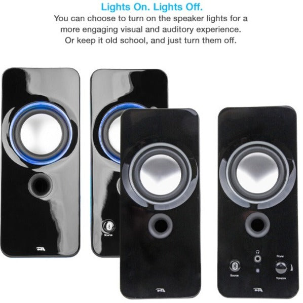 Cyber Acoustics CurveLight CA-SP29BT 2.0 Bluetooth Speaker System
