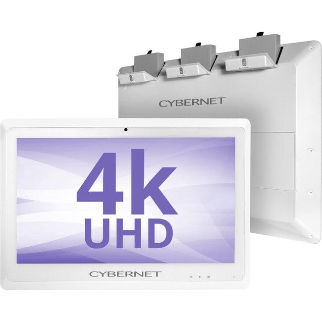 Cybernet CyberMed S S24K All-in-One Computer - Intel Core i5 6th Gen i5-6200U - 8 GB - 128 GB SSD - 23.6 4K UHD Touchscreen - Desktop - White" CYBERMED-S24K
