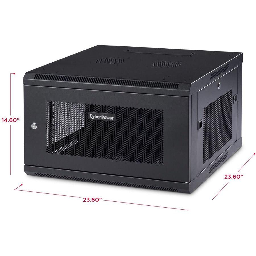 Cyberpower Cr6U61001 Rack Cabinet 6U Wall Mounted Rack Black
