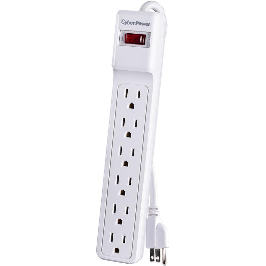 Cyberpower Csb606W Surge Protector White 6 Ac Outlet(S) 125 V 2 M