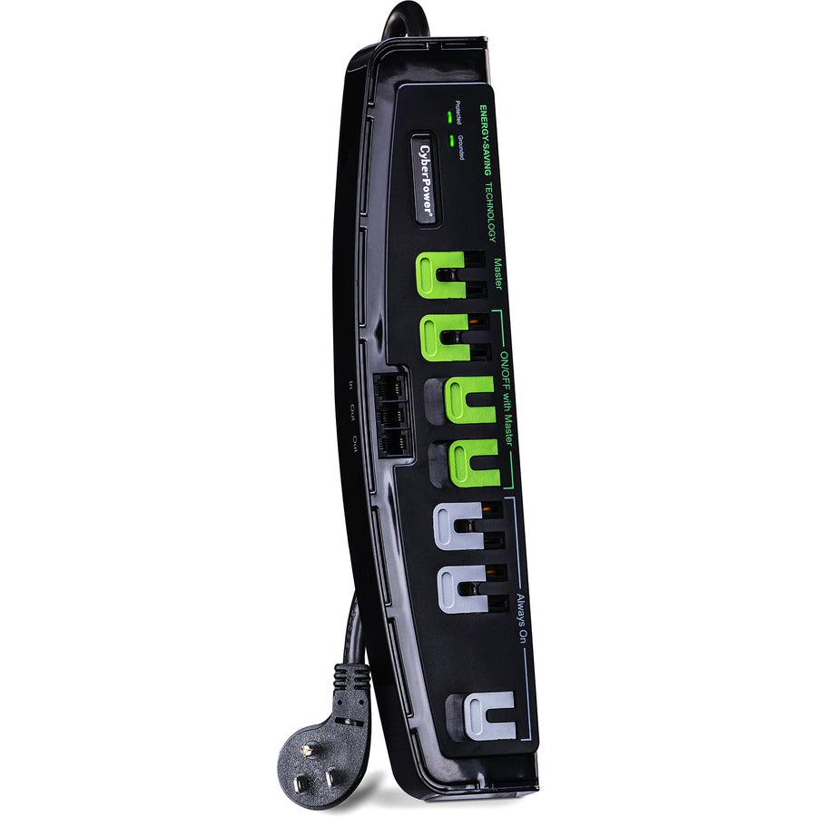 Cyberpower Csp706Tg Surge Protector Black 7 Ac Outlet(S) 125 V 1.8 M
