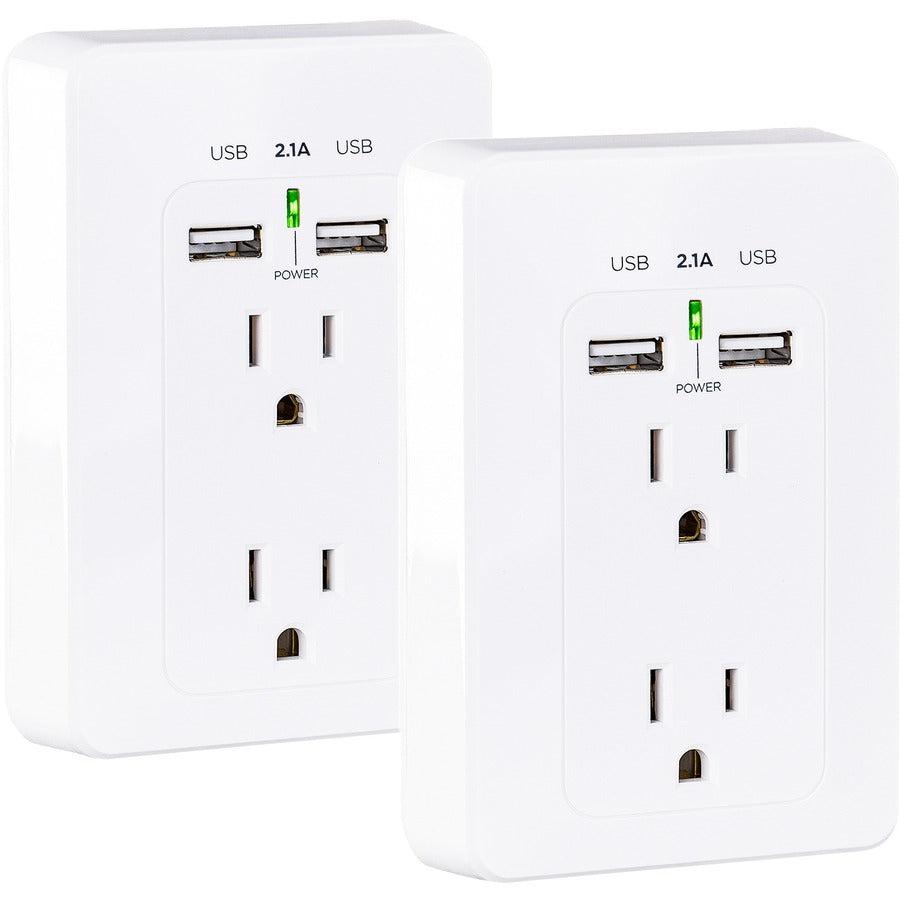 Cyberpower Mp18Ho007 Socket-Outlet 2 X Usb A + 2 X Nema 5-15 White