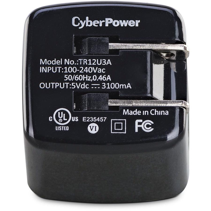 Cyberpower Tr12U3A Mobile Device Charger Black Indoor
