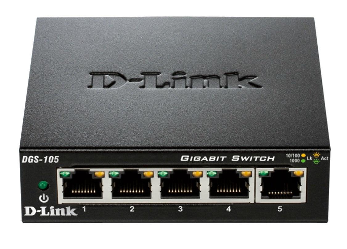 D-Link DGS-105 5-Port Gigabit Unmanaged Desktop Switch