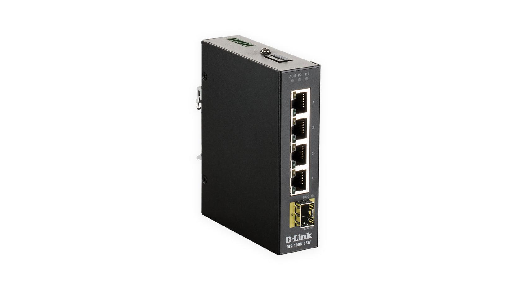 D-Link DIS-100G-5SW Industrial Gigabit Unmanaged Switch with SFP Slot