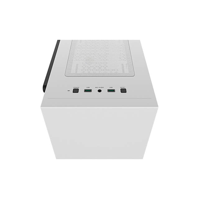 Deepcool Macube 110 Wh Micro Atx Case With Full-Size Magnetic Tempered Glass Removable Hdd Cage And Built-In Graphics Card Holder - White
