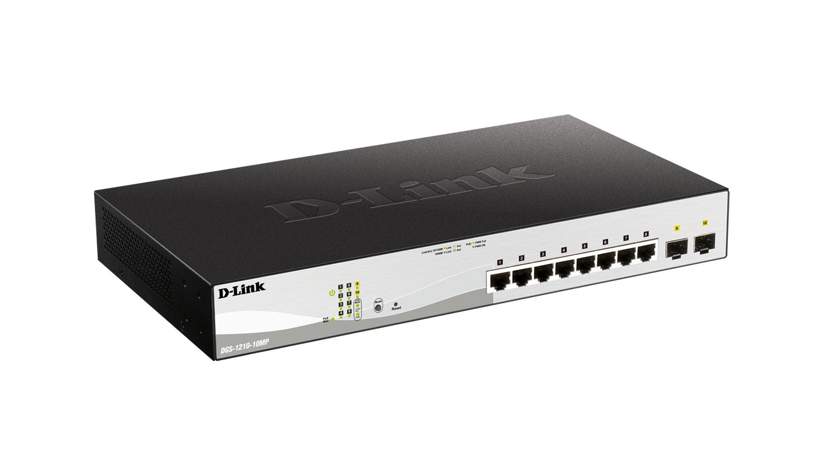 DGS-1210-10MP 10-Port Gigabit Smart Managed PoE Switch