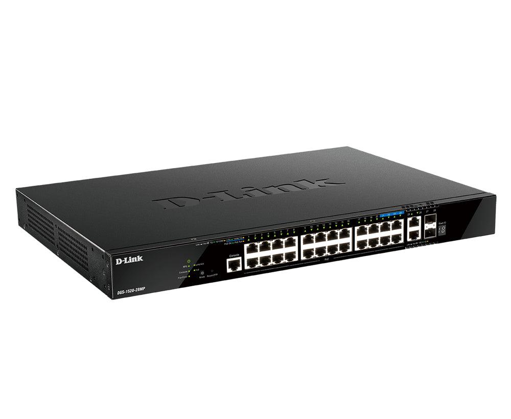 DGS-1520-28MP Layer 3 Stackable Smart Managed Switch - Enterprise PoE+ Multi-Gigabit | D-Link
