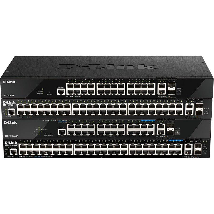 DGS-1520-52 Layer 3 Stackable Smart Managed Switch - 52-Port 10GB | TecISoft
