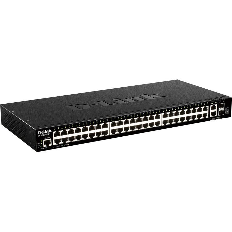 DGS-1520-52 Layer 3 Stackable Smart Managed Switch - 52-Port 10GB | TecISoft