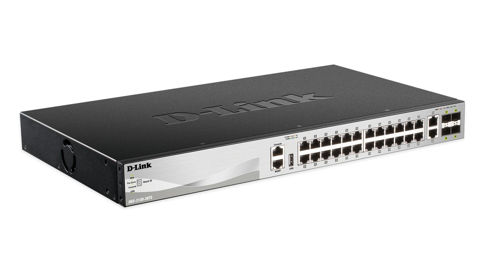 DGS-3130-30TS 30-Port Lite Layer 3 Stackable Managed Gigabit Switch