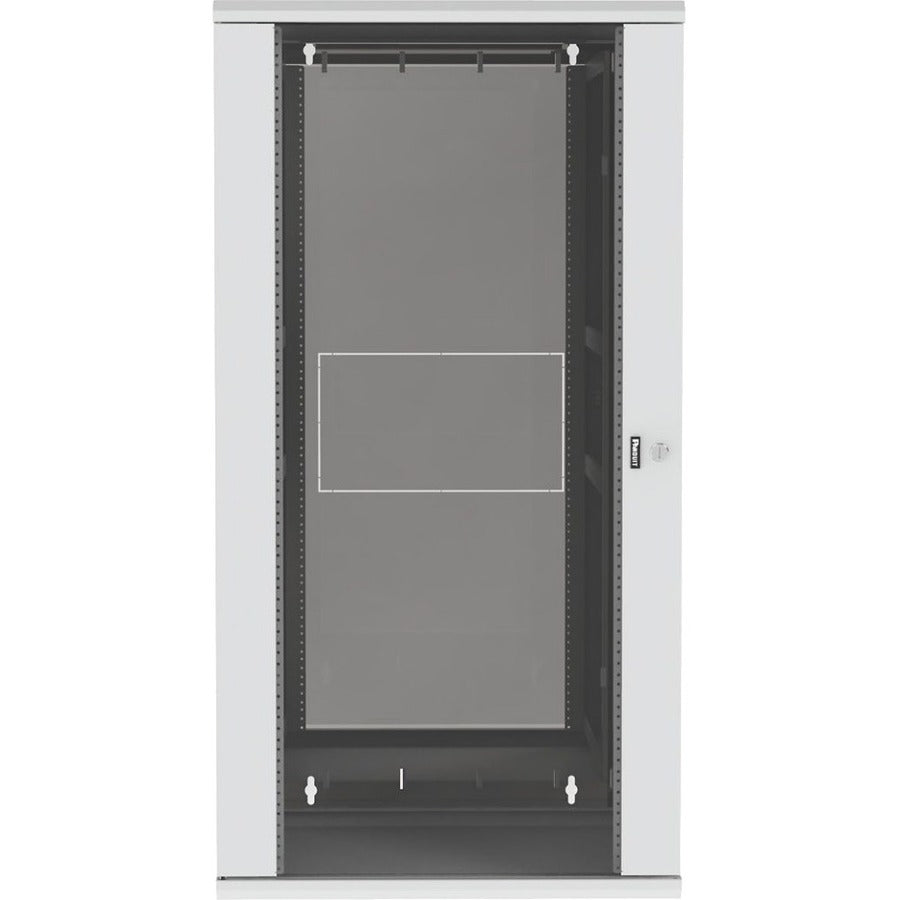 Data Center Server Rack - PanZone 26RU Wall Mount Cabinet with Windowed Door | TechSoft PZWMC2630WH