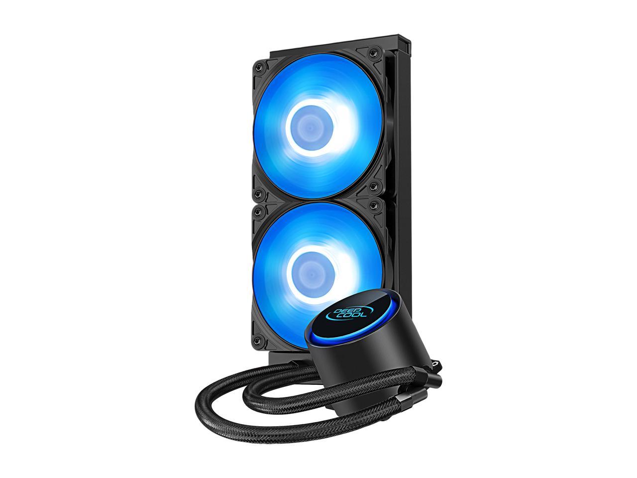 Deepcool Castle 240R Aio Liquid Cpu Cooler, Anti-Leak Technology, 120Mm Rgb Pwm Fan, 12V 4-Pin Motherboard Connector, Intel/ Amd Am4