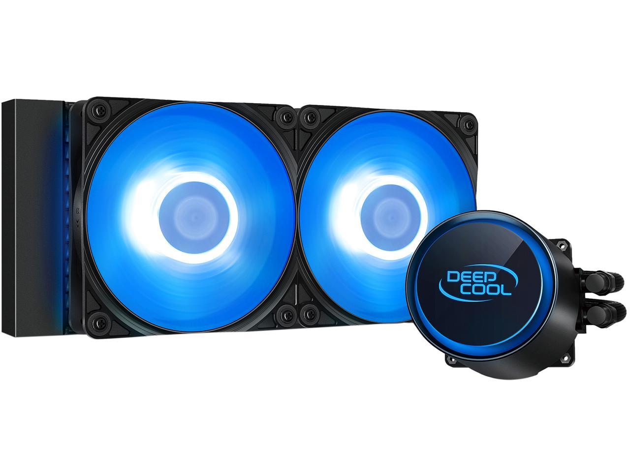 Deepcool Castle 240R Aio Liquid Cpu Cooler, Anti-Leak Technology, 120Mm Rgb Pwm Fan, 12V 4-Pin Motherboard Connector, Intel/ Amd Am4