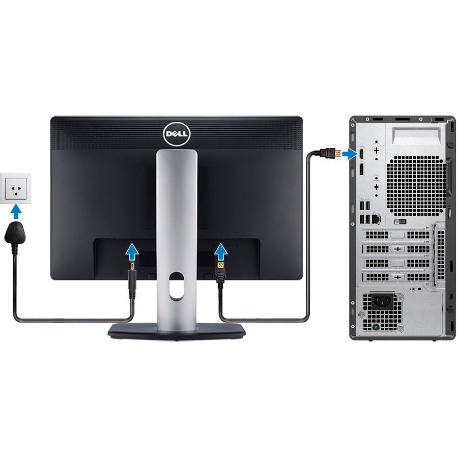 Dell OptiPlex 3000 Desktop Computer - Intel Core i5 12th Gen i5-12500 - 16 GB - 512 GB SSD - Tower - Black 161DC