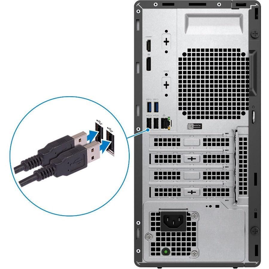 Dell OptiPlex 3000 Desktop Computer - Intel Core i5 12th Gen i5-12500 - 8 GB - 256 GB SSD - Tower - Black W0G8D