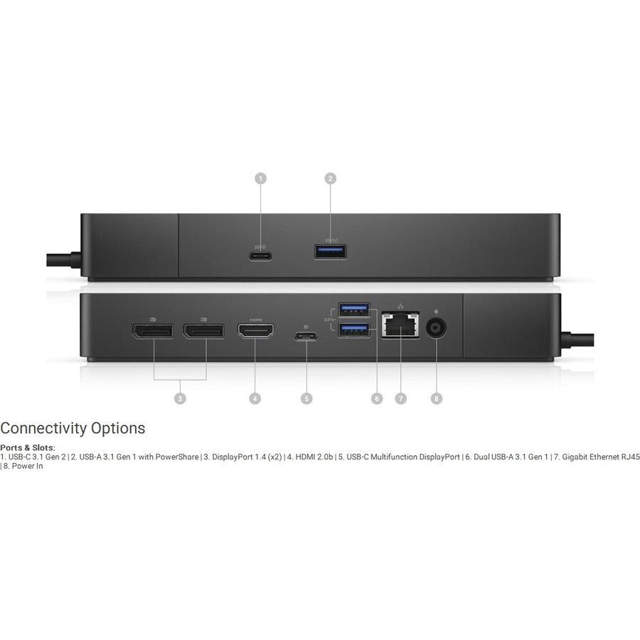 Dell Wd19S-130W Wired Usb 3.2 Gen 2 (3.1 Gen 2) Type-C Black