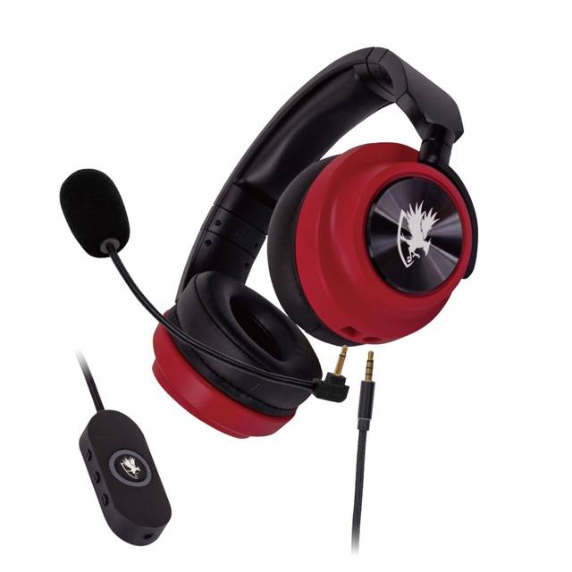 Digifast Op7-R Orpheus Red Gaming Headset, Noise-Canceling Adjustable Microphone, Remote Vol/Mic Control, Plug & Play, 50 Mm Driver