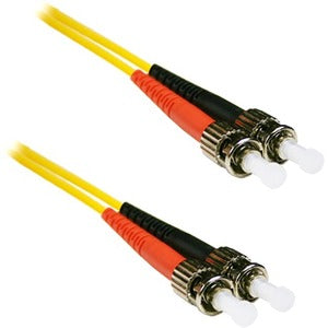 ENET 30M ST/ST Duplex Single-mode 9/125 OS1 or Better Yellow Fiber Patch Cable 30 meter ST-ST Individually Tested ST2-SM-30M-ENC