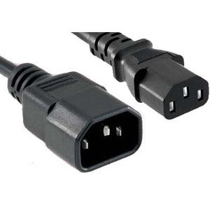 ENET C13 to C14 2ft Black Power Extension Cord / Cable 250V 18 AWG 10A NEMA IEC-320 C13 to IEC-320 C14 2' C13C14-2F-ENC