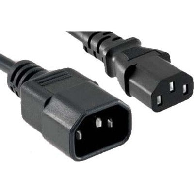 ENET C13 to C14 5ft Black Power Extension Cord / Cable 250V 18 AWG 10A NEMA IEC-320 C13 to IEC-320 C14 5' C13C14-5F-ENC
