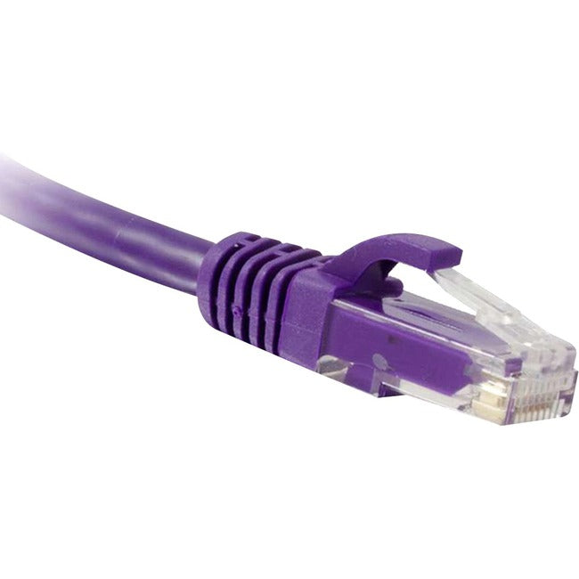 ENET Cat5e Purple 50 Foot Patch Cable with Snagless Molded Boot (UTP) High-Quality Network Patch Cable RJ45 to RJ45 - 50Ft C5E-PR-50-ENC