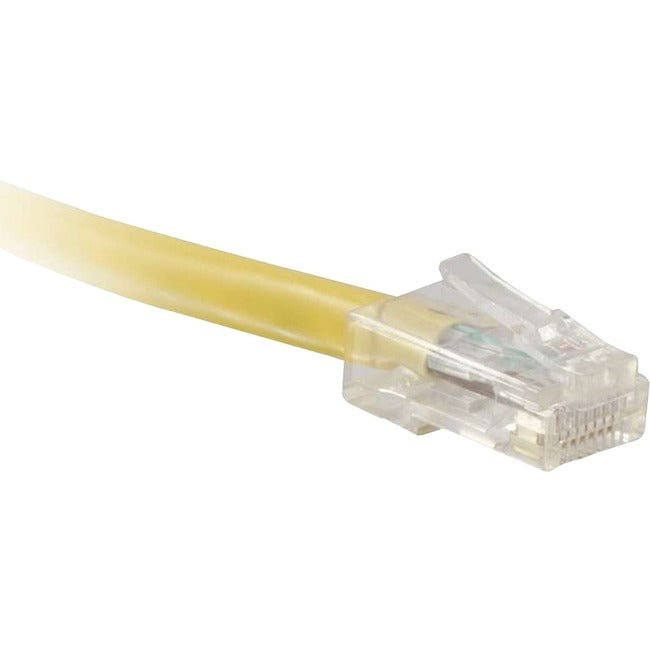 ENET Cat5e Yellow 1 Foot Non-Booted (No Boot) (UTP) High-Quality Network Patch Cable RJ45 to RJ45 - 1Ft C5E-YL-NB-1-ENC