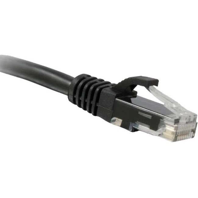 ENET Cat6 Black 1 Foot Patch Cable with Snagless Molded Boot (UTP) High-Quality Network Patch Cable RJ45 to RJ45 - 1Ft C6-BK-1-ENC