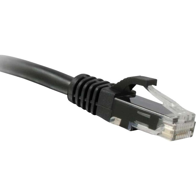 ENET Cat6 Black 2 Foot Patch Cable with Snagless Molded Boot (UTP) High-Quality Network Patch Cable RJ45 to RJ45 - 2Ft C6-BK-2-ENC