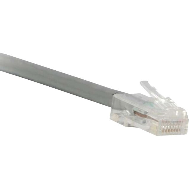 ENET Cat6 Gray 7 Foot Non-Booted (No Boot) (UTP) High-Quality Network Patch Cable RJ45 to RJ45 - 7Ft C6-GY-NB-7-ENC