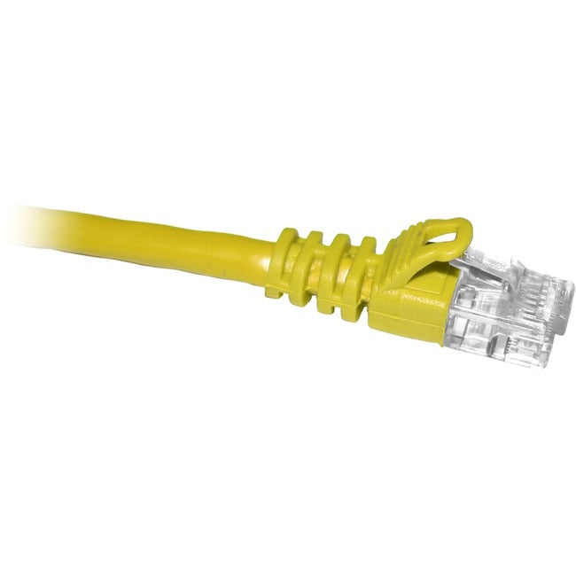 ENET Cat6 Yellow 1 Foot Patch Cable with Snagless Molded Boot (UTP) High-Quality Network Patch Cable RJ45 to RJ45 - 1Ft C6-YL-1-ENC